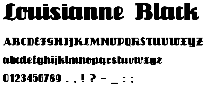 Louisianne Black font